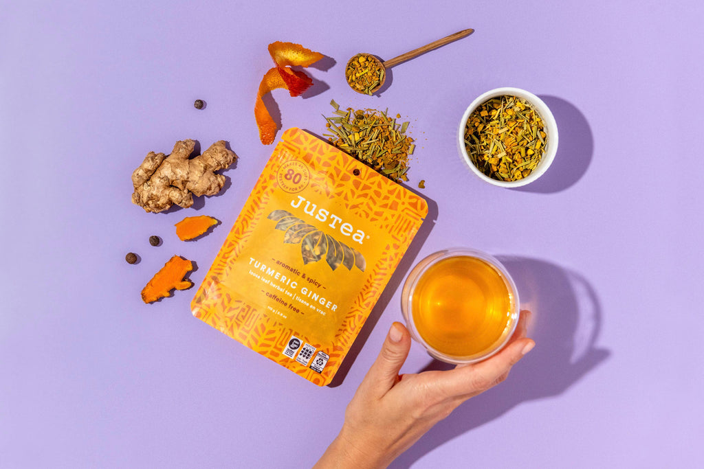 Turmeric Ginger Stand-up Pouch - Fair-Trade Herbal Tea